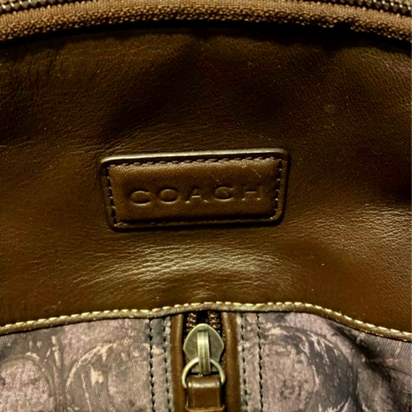Unique Pattern Green/Brown Coach Backpack
